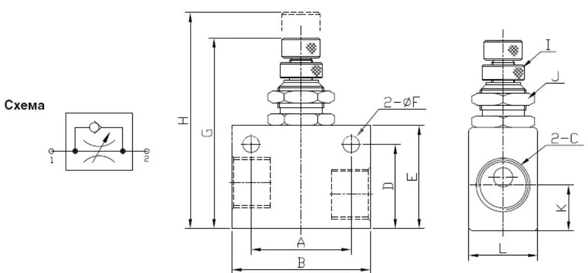 Title 1, Пневмодроссель с обратным клапаном 0821 200 005