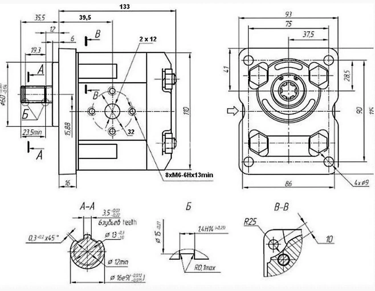 Title 1, насос шестеренный НШ 4-3