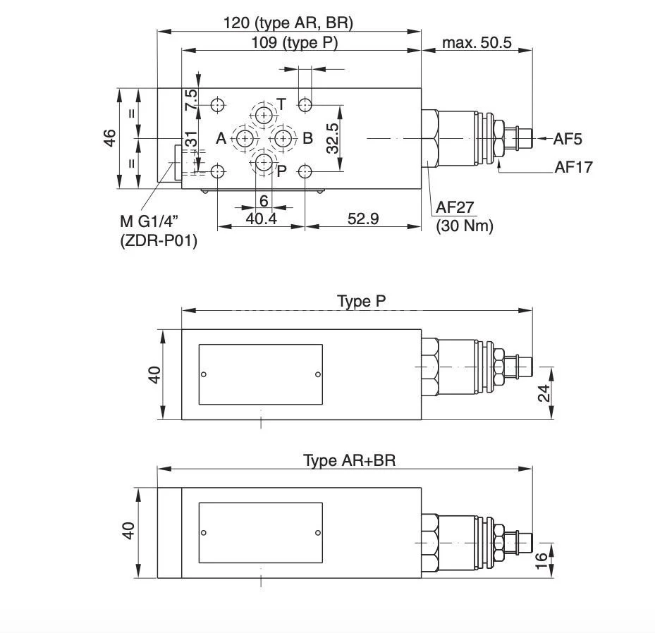 Title 1, Гидроклапан редукционный ZDR-P-01-1-SO-D1-M330