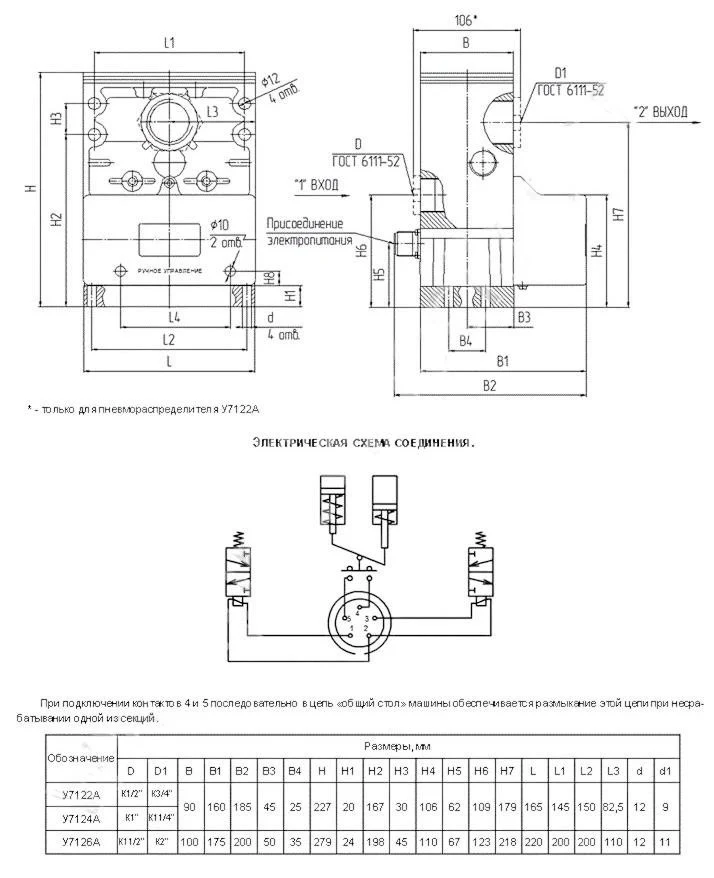 Title 1, Пневмораспределитель У 71-22А