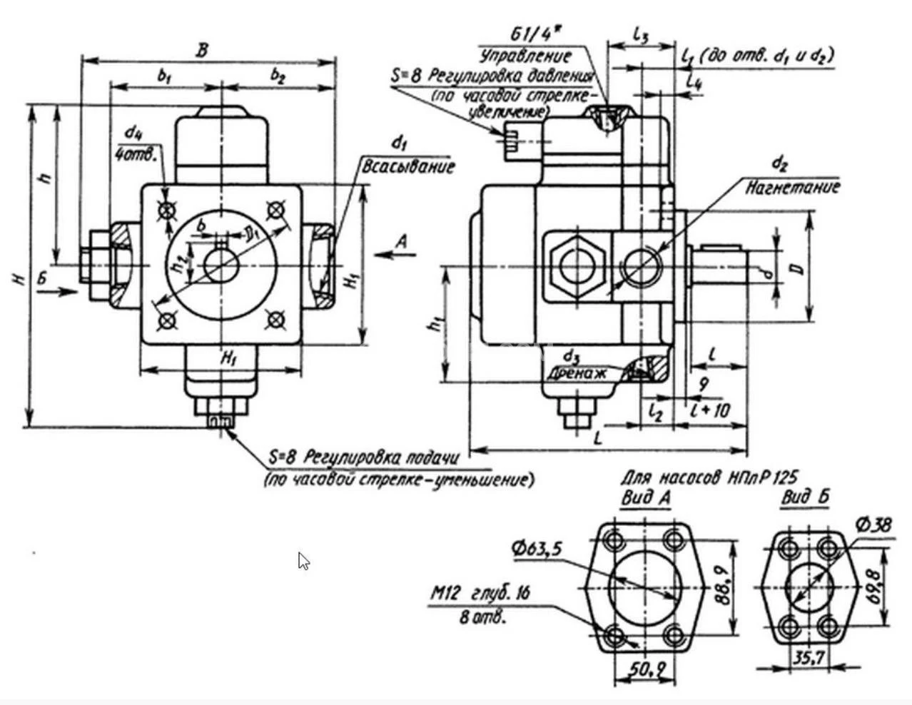 Title 1, Насос пластинчатый регулируемый НПлР 20/6,3