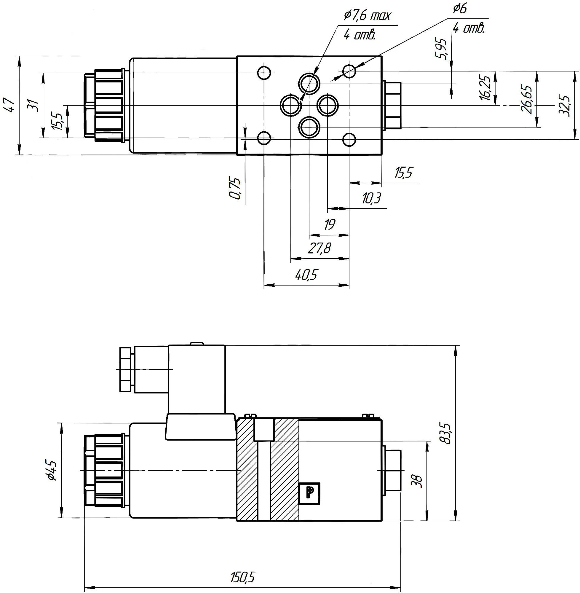 Title 2, Гидрораспределитель ВЕ6.573Е (FW-02-2B8L)