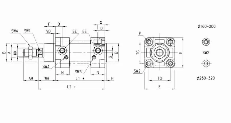 Title 1, Пневмоцилиндр 40M2L160А0400