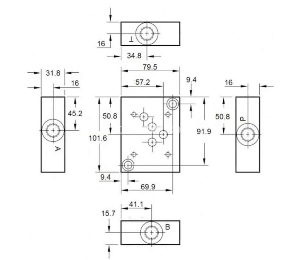 Title 1, плита монтажная к ВЕ10 (трубн. монтаж, выход вбок)