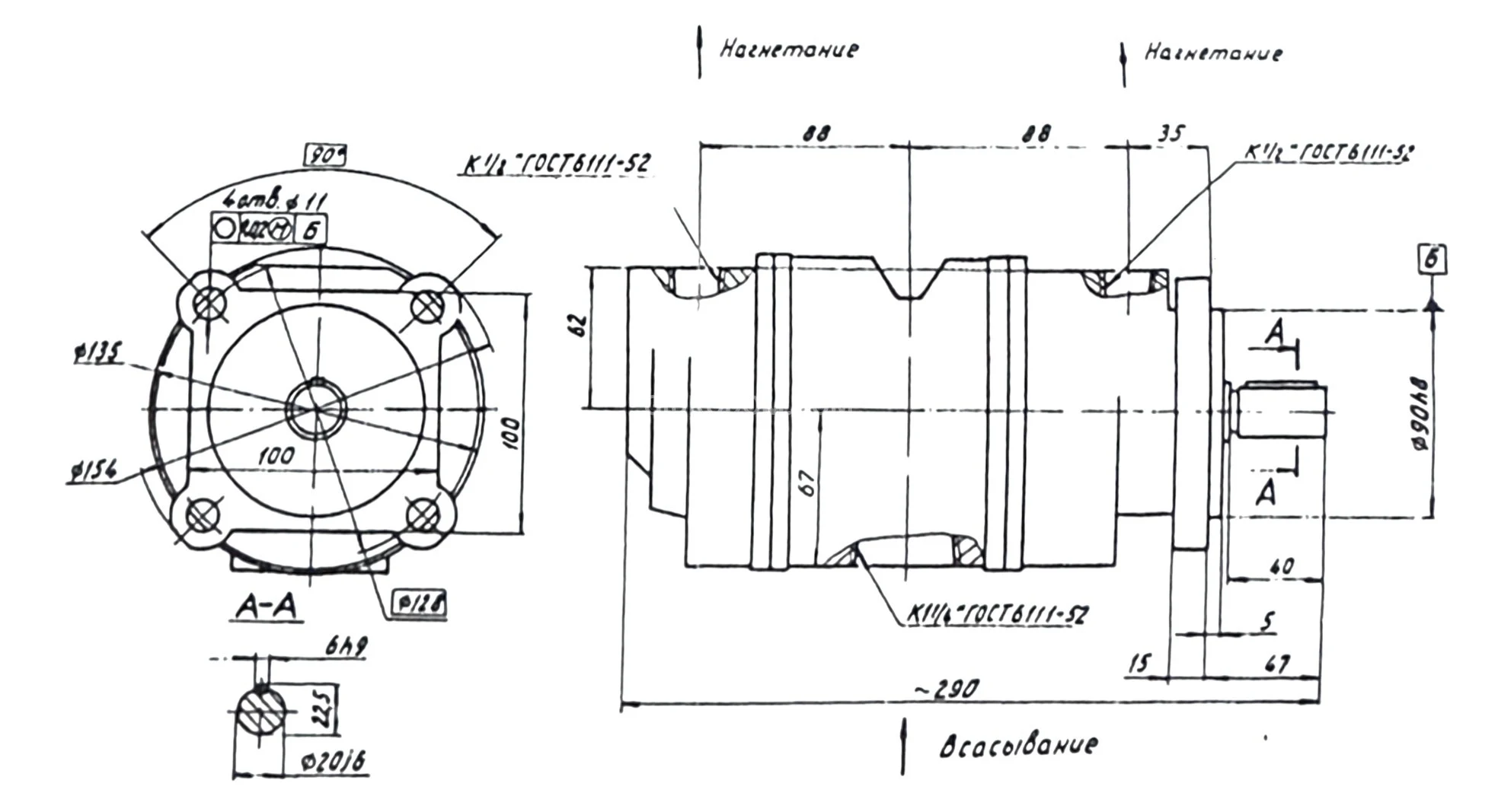 Title 1, пластинчатый насос 12БГ 12-22АМ (14,4/14,4)