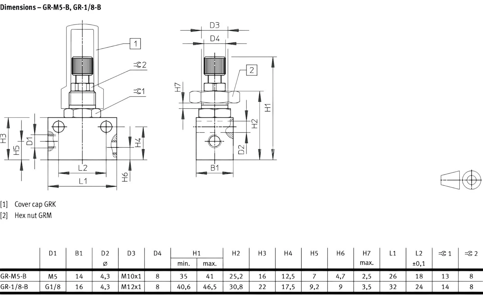 Title 1, Пневмодроссель с обратным клапаном GR 1/8