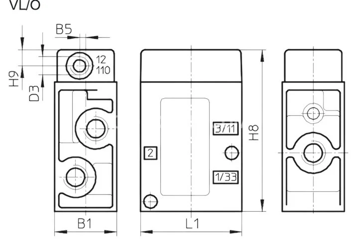 Title 2, Пневмораспределитель VL/O-3-1/4