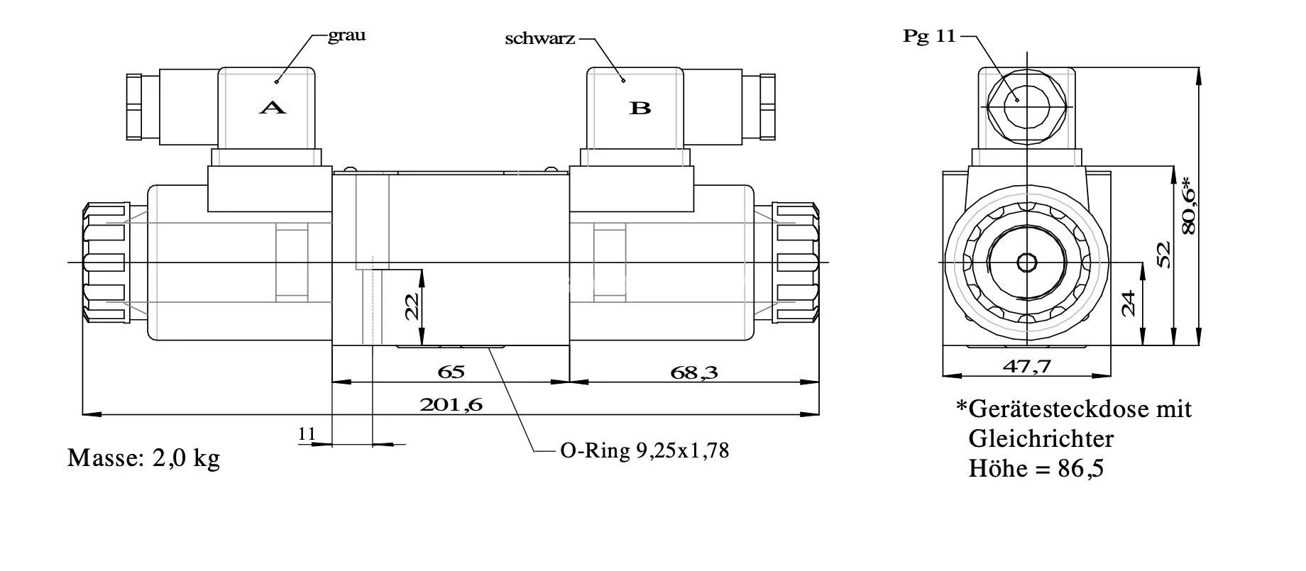 Title 2, Гидрораспределитель WE 060A-03C-048C